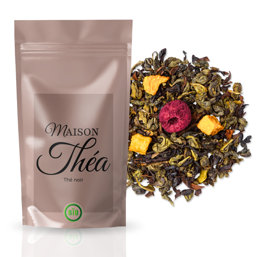 Thé noir | Pêche-framboise BIO